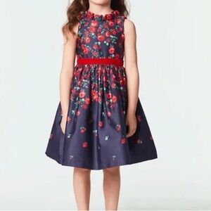Janie and Jack Navy and Red Floral Dress